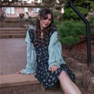 Purple Floral Spring Sundress